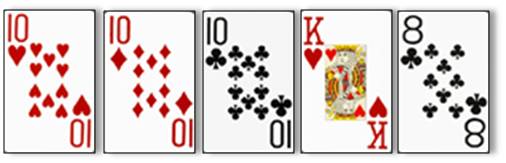 Pokerblatt Dreier
