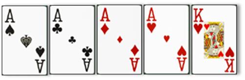 Pokerblatt 4 Asse