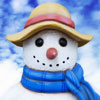 Bild eines Schneemanns mit Hut