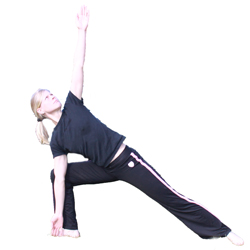Yoga-Übung Heldendreieck
