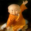 Bild einer Shaolin-Mönch-Figur beim Qigong